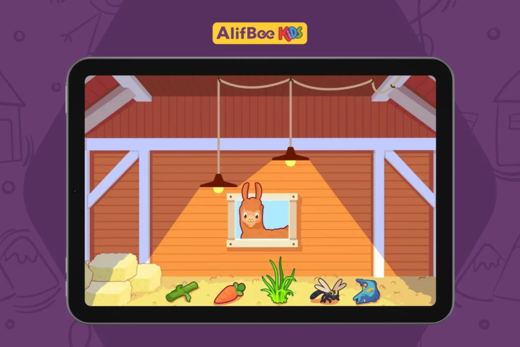 Feeding Animals Game in AlifBee Kids