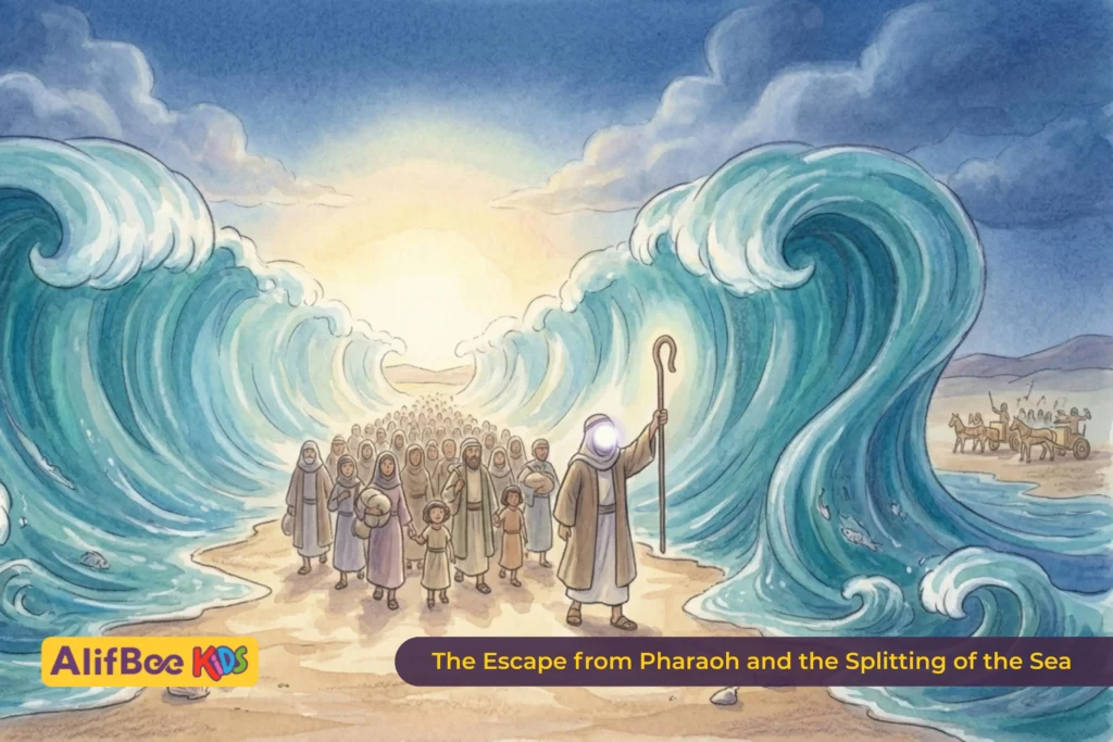 The Escape from Pharaoh and the Splitting of the Sea