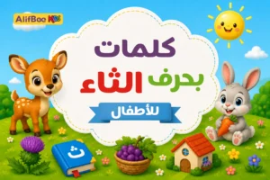 مدونة AlifBee للأطفال 8 كلمات بحرف الثاء للأطفال