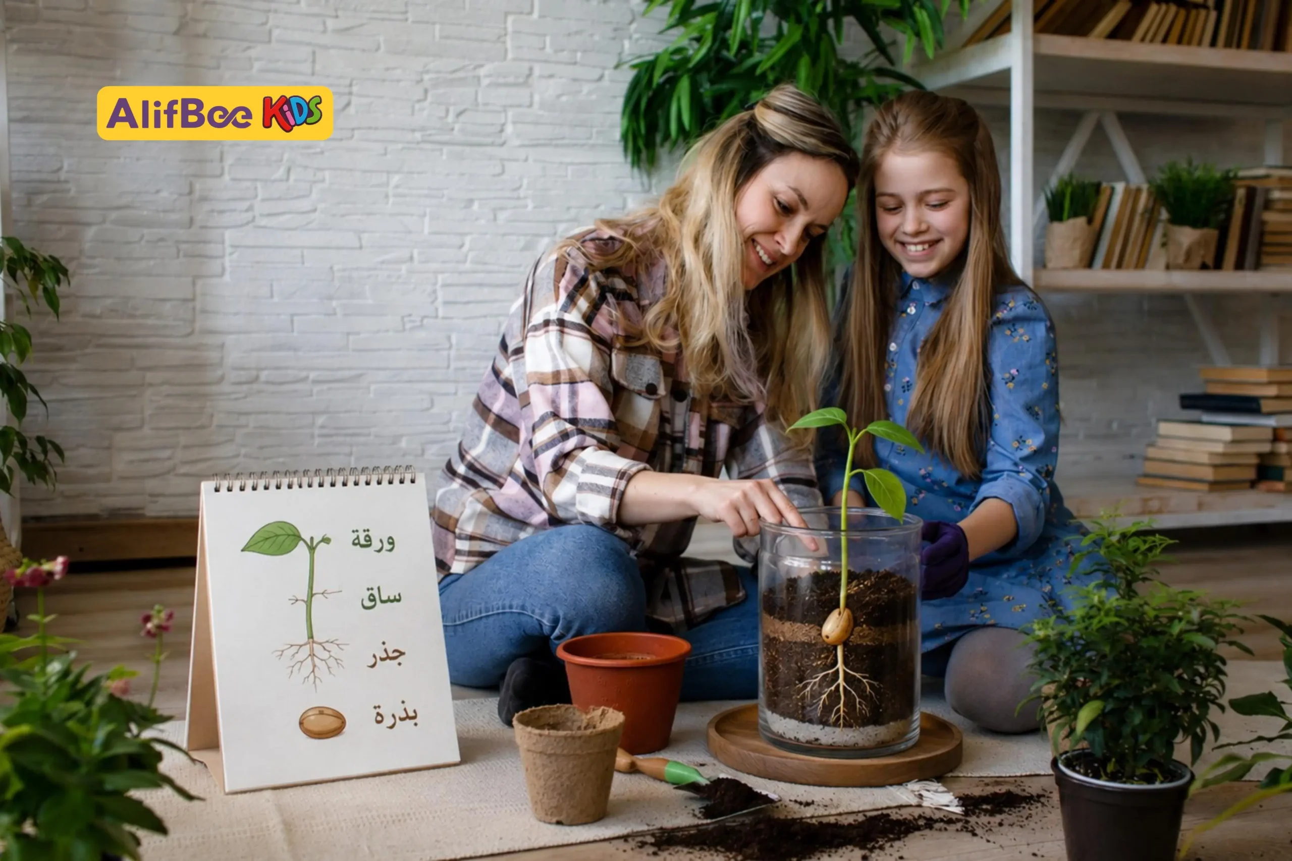 parties d'une plante en arabe